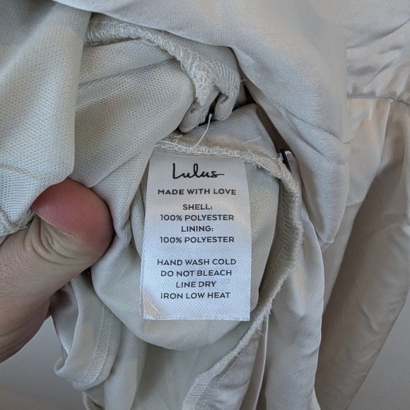 Lulu's Always Celebrating Elegant Cream Off-Shoulder Dress - Picture 5 of 5